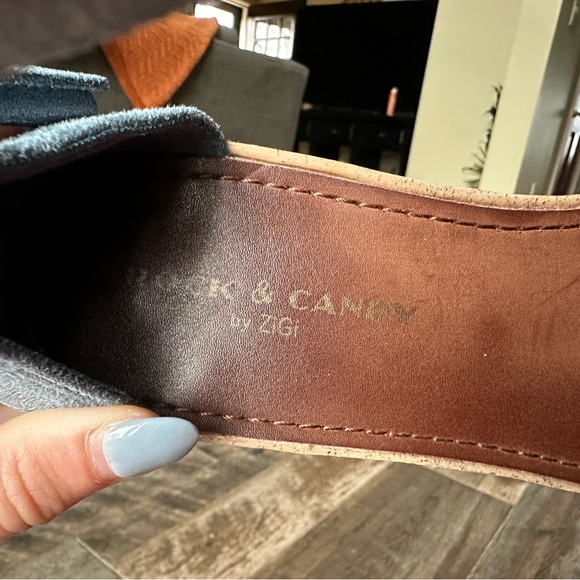 Blue Sandal with Ankle Strap - Picture 4 of 9